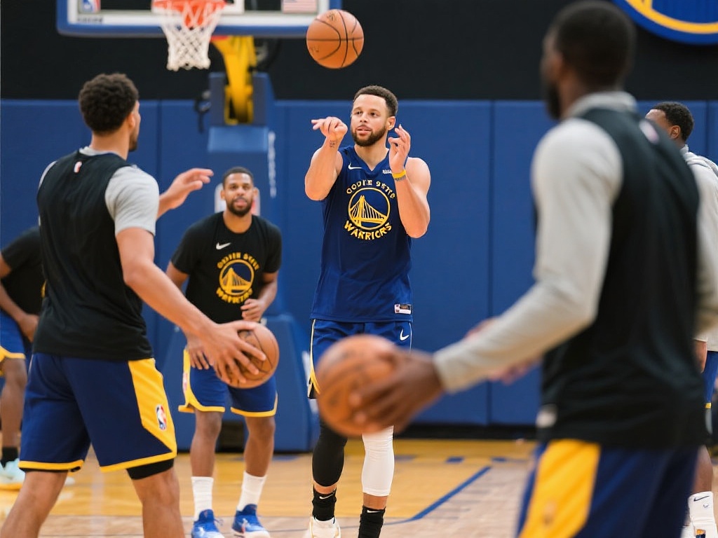 大战将至！库里赛前踩场照点燃勇士球迷期待